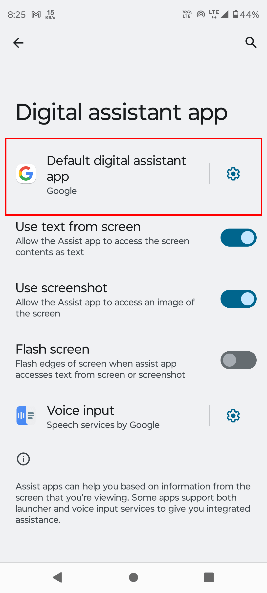 remove google assistant from default assistant 3