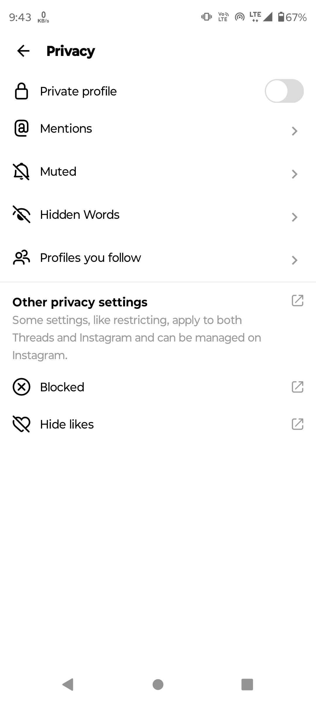 thread app privacy