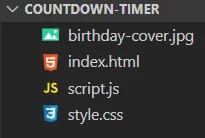 project structure birthday countdown