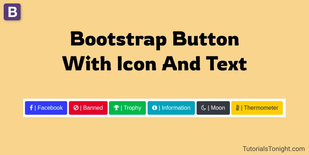 bootstrap button with icon and text