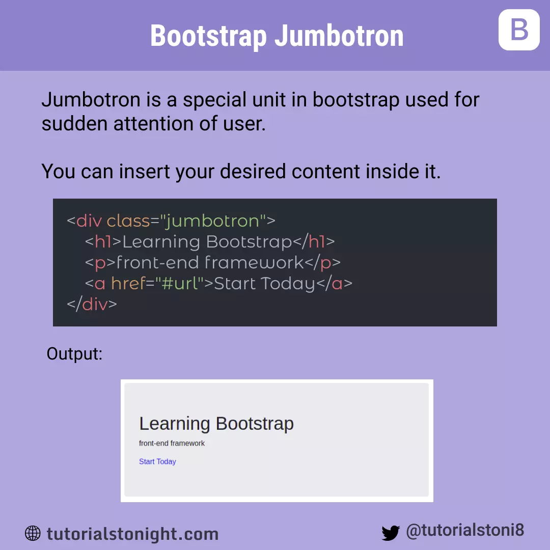 bootstrap jumbotron
