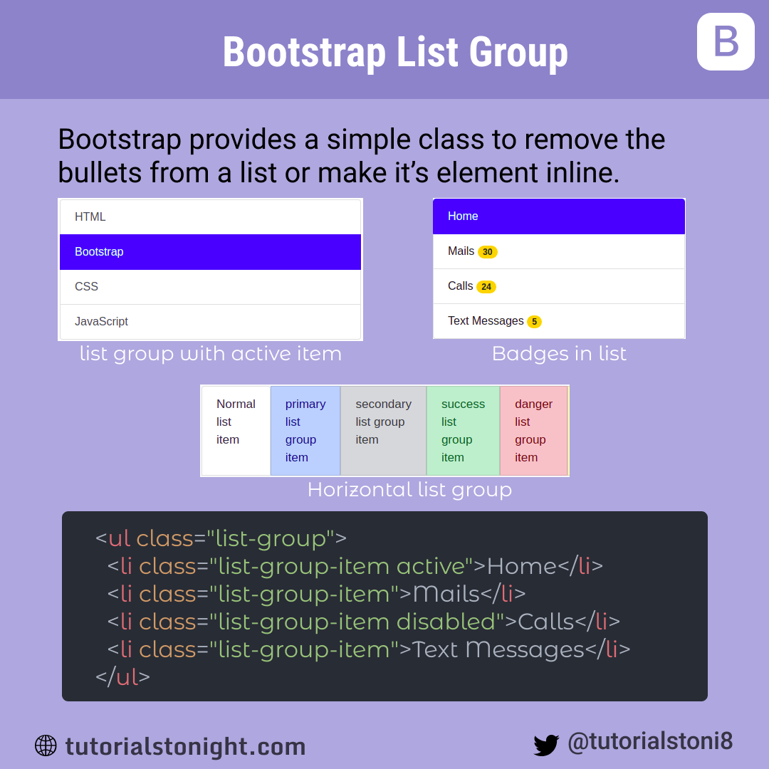 Bootstrap list