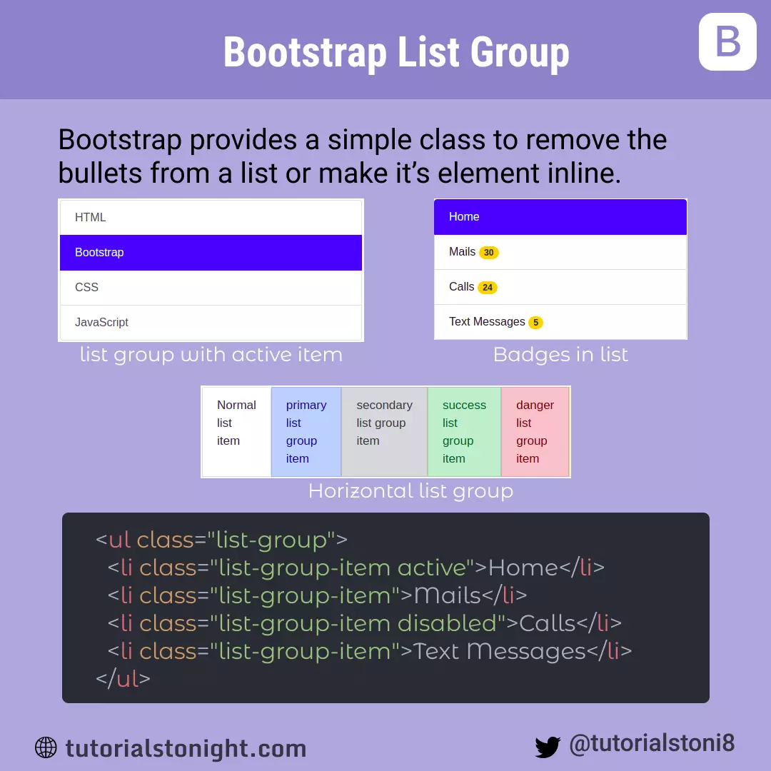 bootstrap list group