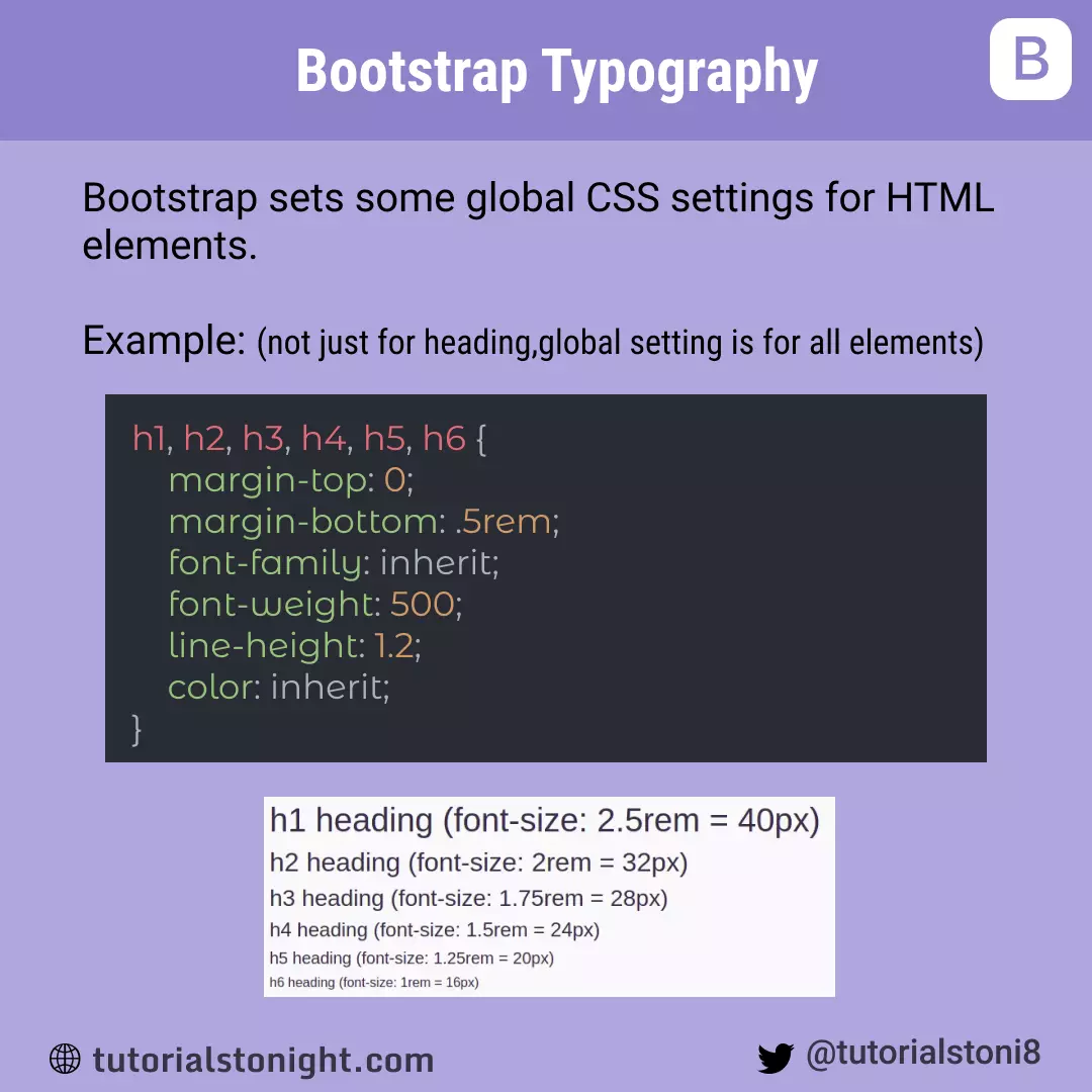 bootstrap typography
