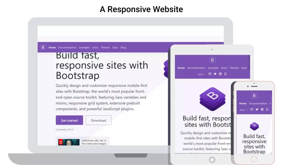 responsive website with bootstrap