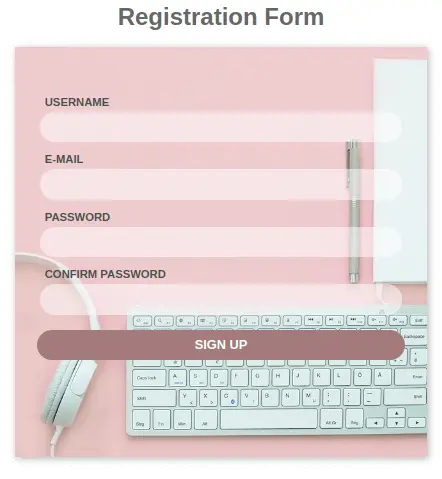 Registration Form in HTML 3