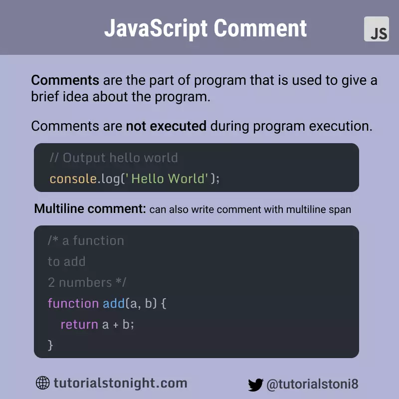 javascript comment