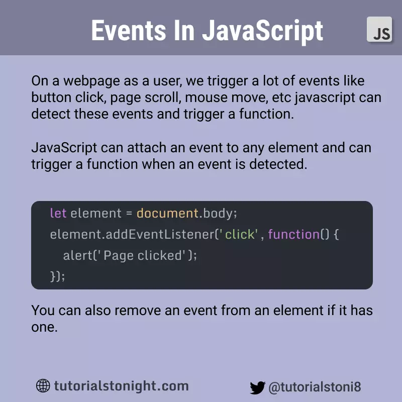 javascript events