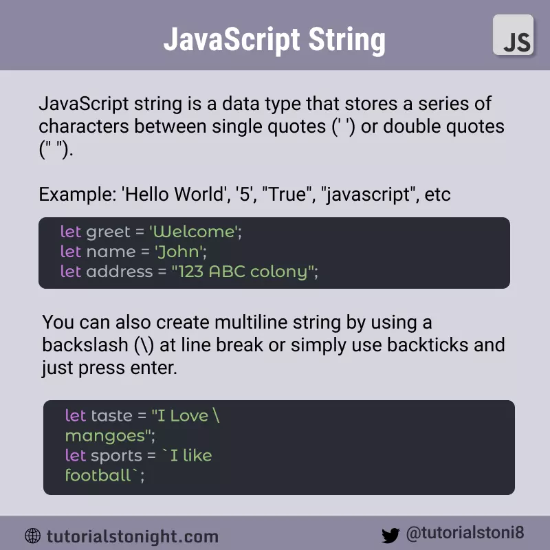 javascript string