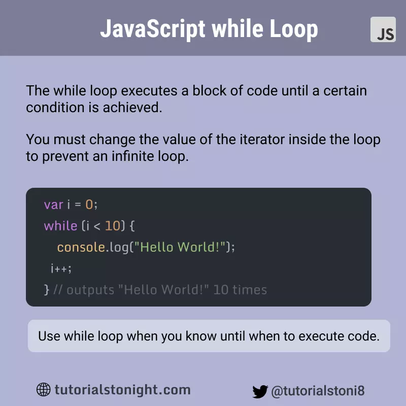 javascript while loop