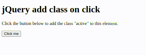 jQuery Add Class on Click