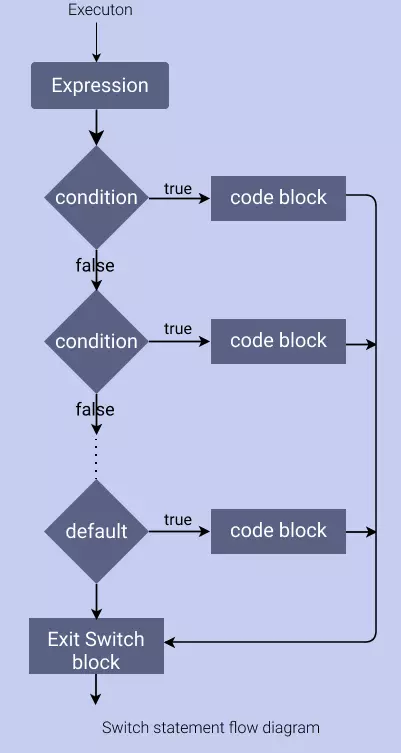 switch statement flow diagram