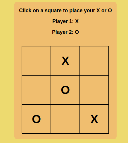 tic tac toe javascript output 2