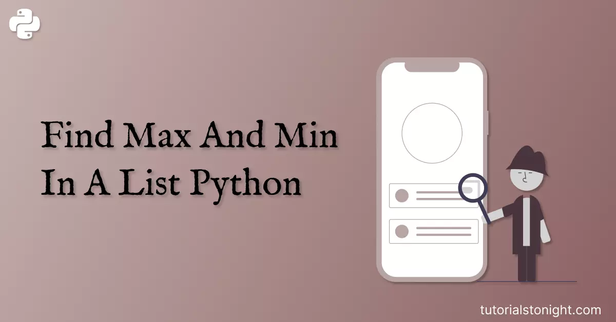 find max and min in a list python