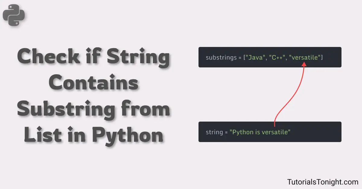 Python Check if String Contains Substring from List