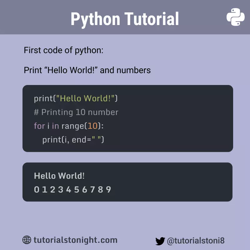 Python tutorial example